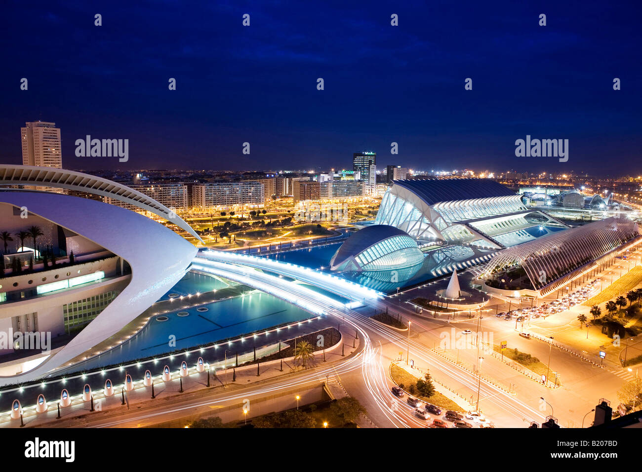 Ciudad de Las Artes y Las Ciencias, die Stadt der Künste und Wissenschaften, Valencia, Comunidad Valenciana, Spanien, Europa, EU Stockfoto