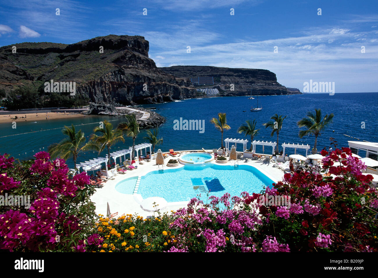 Club de Mar in Puerto Mogan Gran Canaria Kanaren Spanien Stockfoto