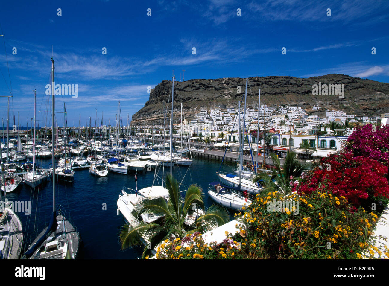 Marina in Puerto Mogan Gran Canaria Kanaren Spanien Stockfoto