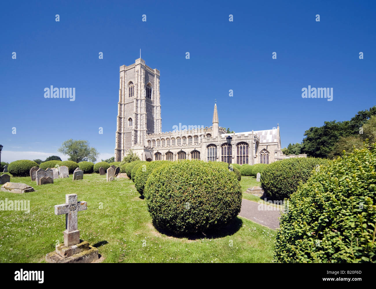 Lavenham Kirche Stockfoto