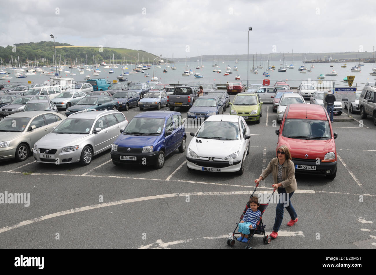Parkplatz In Falmouth UK Stockfoto