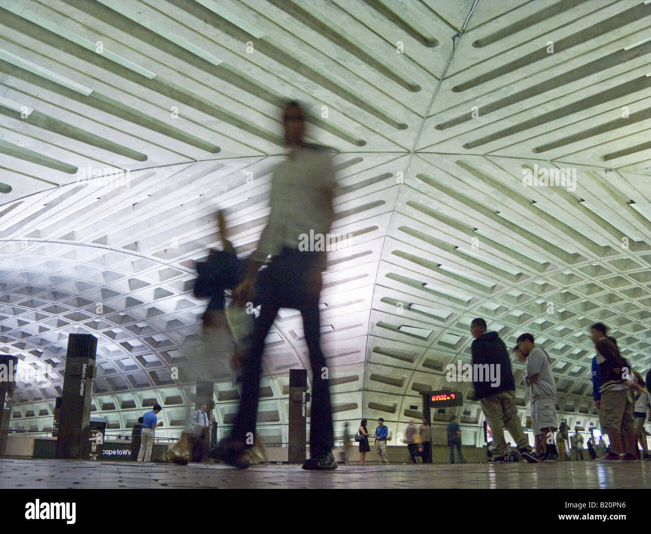 Metro Center Bahnhof, u-Bahn Washington DC, USA Stockfoto