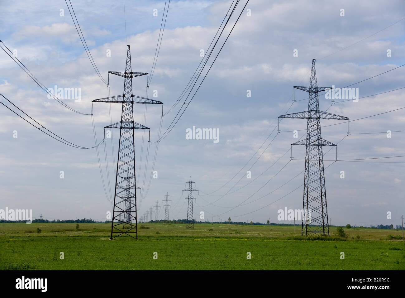 Hochspannungs-Spalten Stockfoto