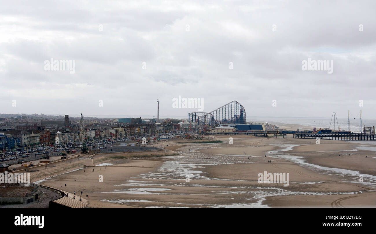 Der Big Dipper und Blackpool Pleasure Beach, Lancashire Stockfoto
