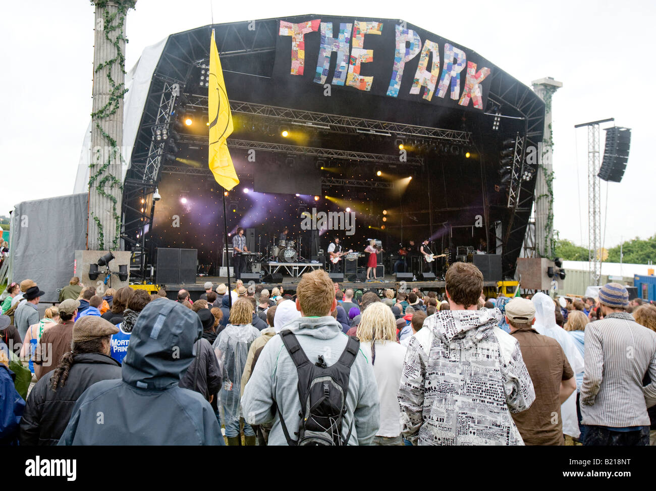 Die Bühne Glastonbury Festival Pilton UK Somerest Europapark Stockfoto