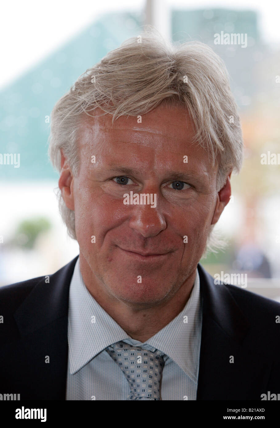 Schwedische Tennislegende Björn Borg besucht die Wimbledon Tennis-Meisterschaften 2008 Stockfoto