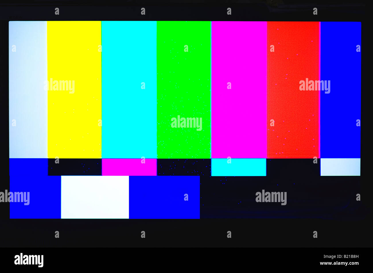 Fernsehen-Farbbalken auf LCD-high-Definition TV Stockfoto