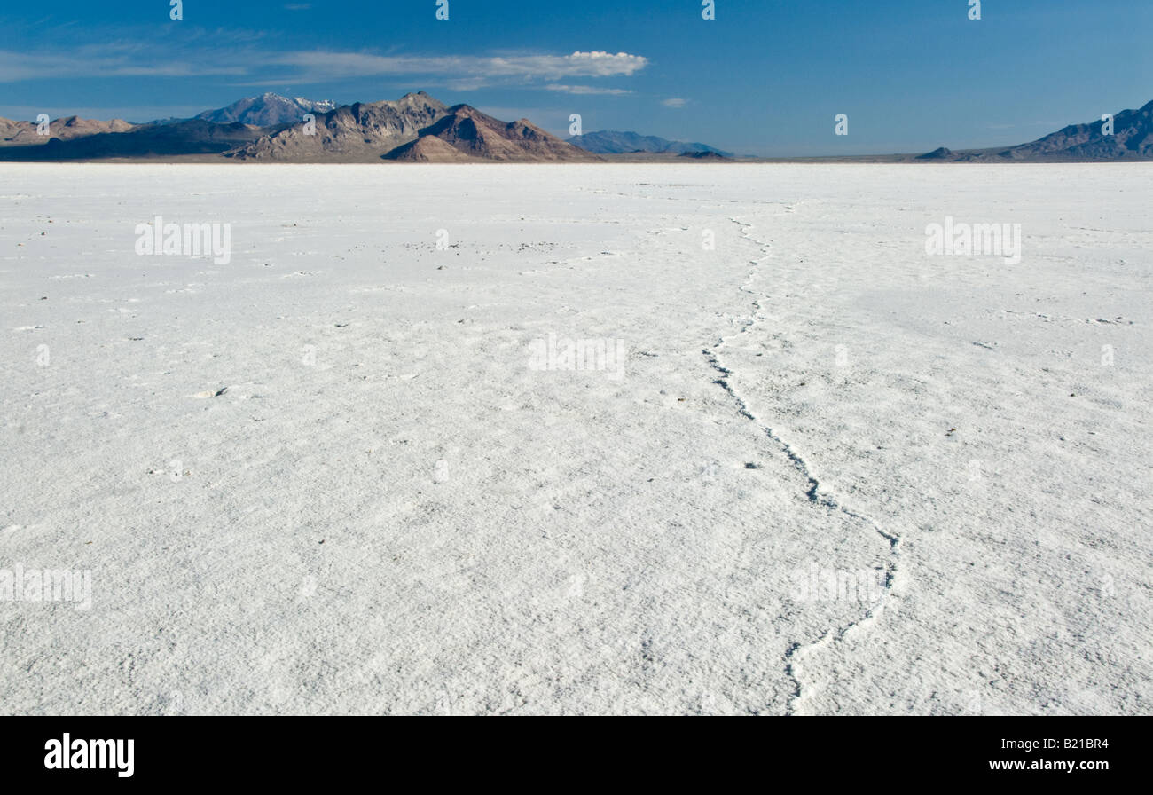 Bonneville Salt Flats in Utah Veranstaltungsort für automotive Geschwindigkeit Studien Stockfoto
