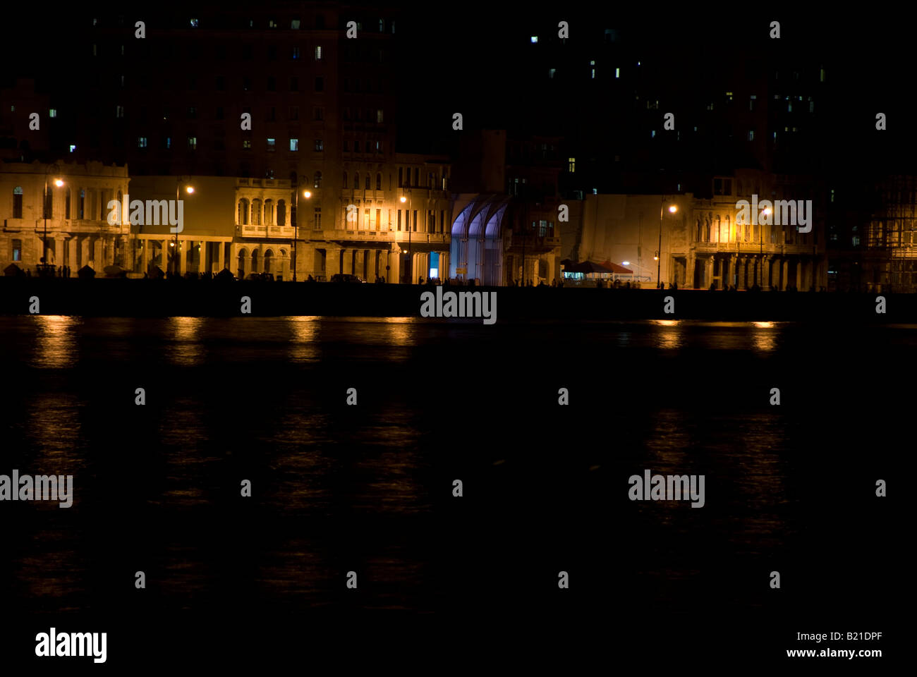 Kuba-Havanna Nacht Stockfoto