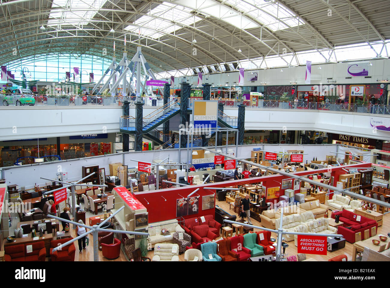 Das Einkaufszentrum Galleria Outlet Interieur, Kometen Weg, Hatfield ... Das Einkaufszentrum Galleria Outlet Interieur, Kometen Weg, Hatfield ...