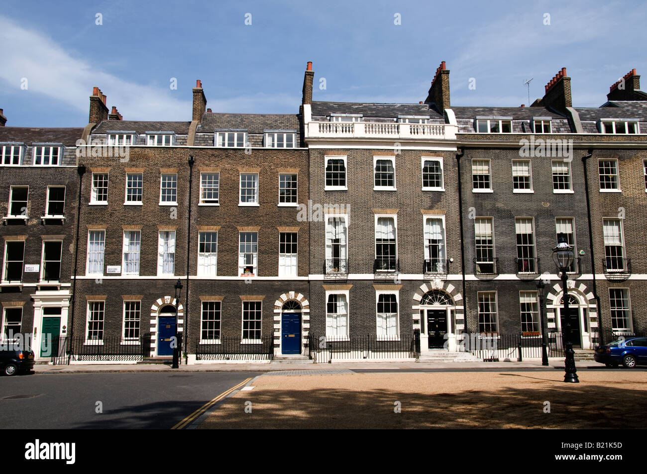 Bedford Square London Bloomsbury Georgian House Stockfoto