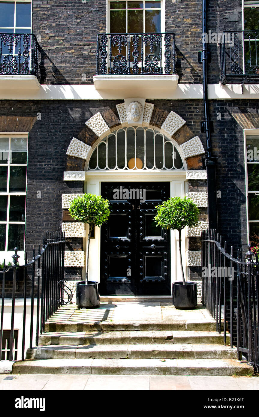 Bedford Square London Bloomsbury Georgian House Stockfoto