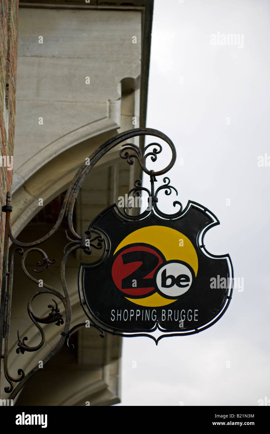 Melden Sie sich für den Einkauf von Brügge, Brügge, Flandern, Belgien Stockfoto