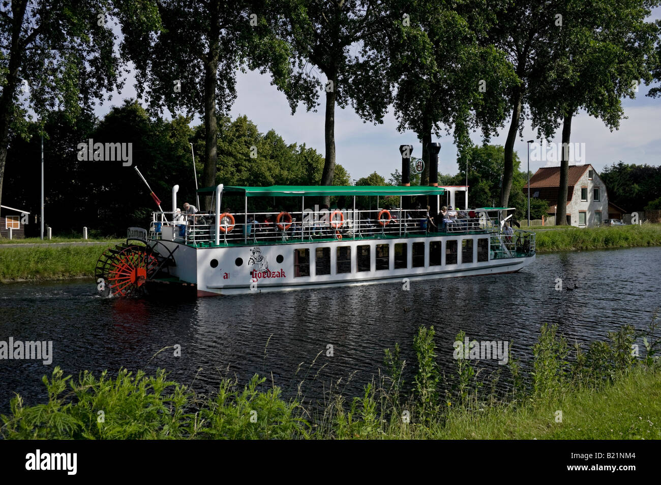 Raddampfer, Dampoort canal, Flandern, Europa Stockfoto