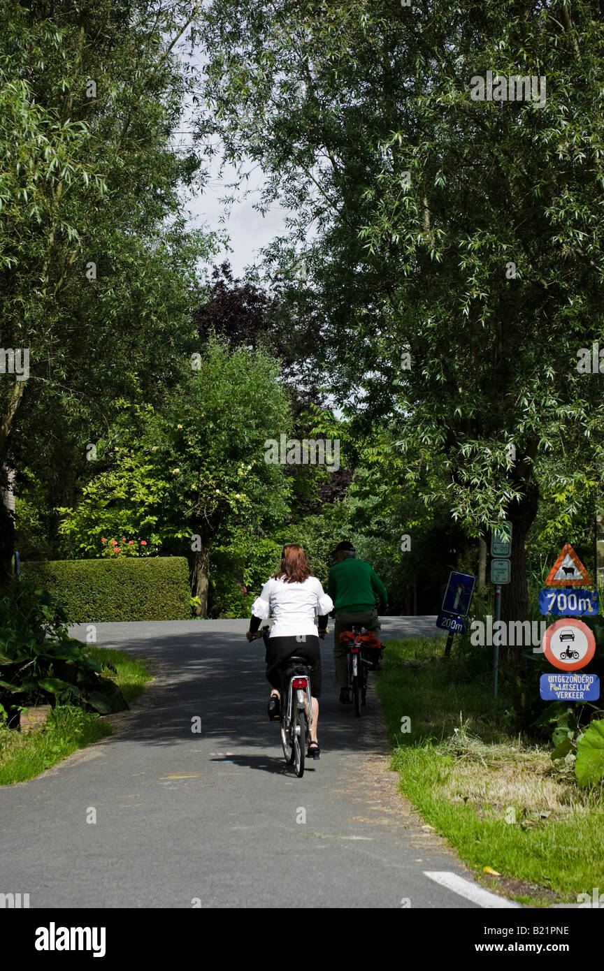Männliche und weibliche Radfahrer Belgien, Flandern, Europa Stockfoto