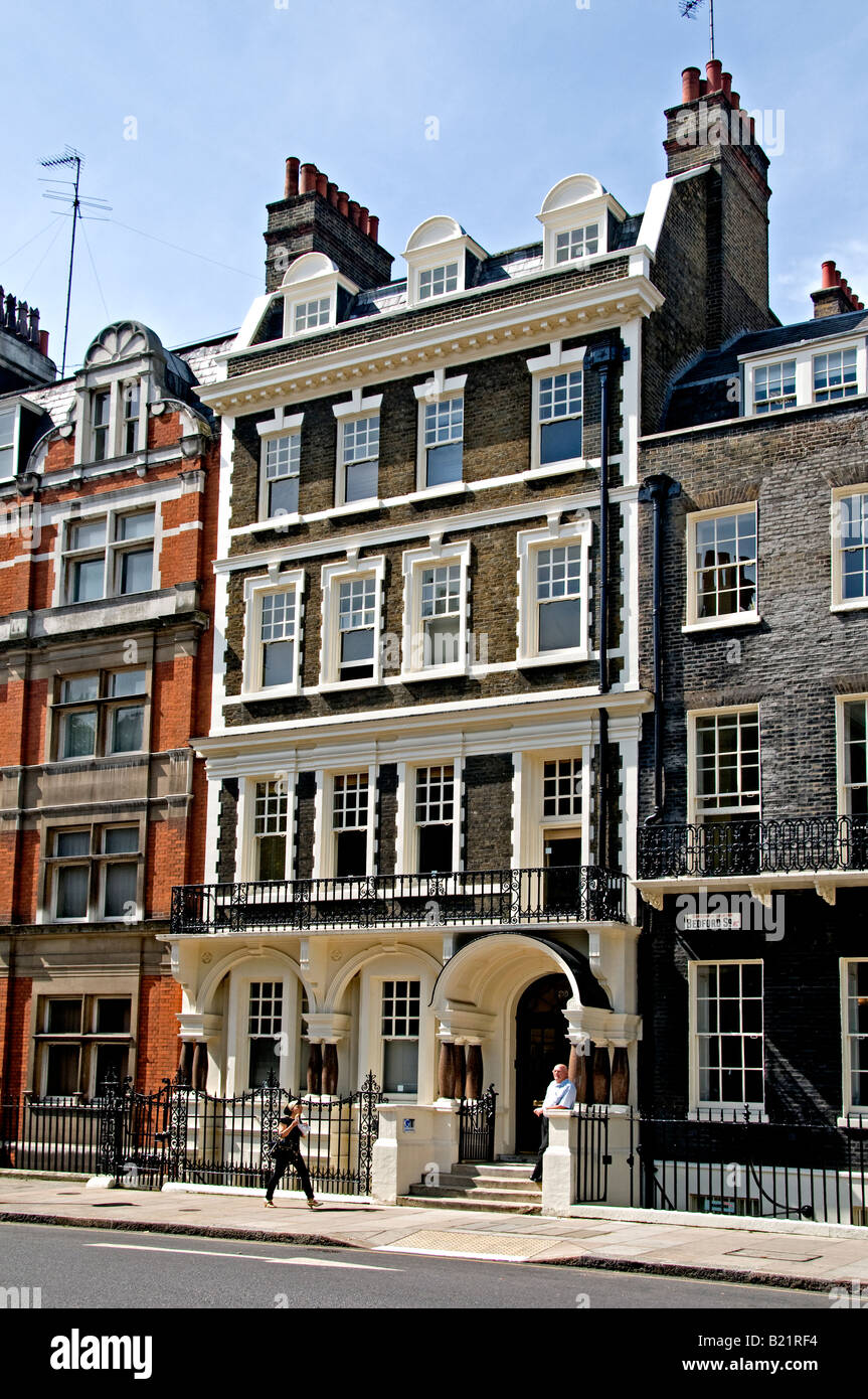 Bedford Square London Bloomsbury Georgian House Stockfoto