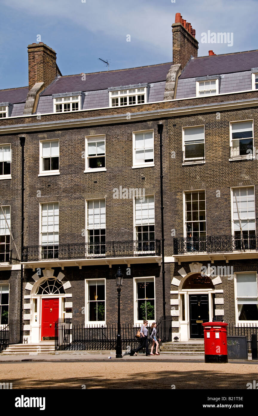 Bedford Square London Bloomsbury Georgian House Stockfoto