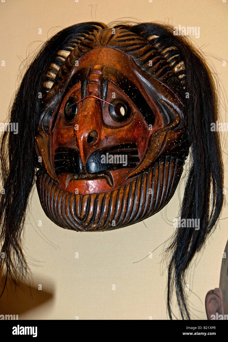 Kwakwakawakw Nulthamalth Winter Zeremonien rituelle Narr Tänzerin Potlatch fest Maske Indianer Native Anericans Stockfoto