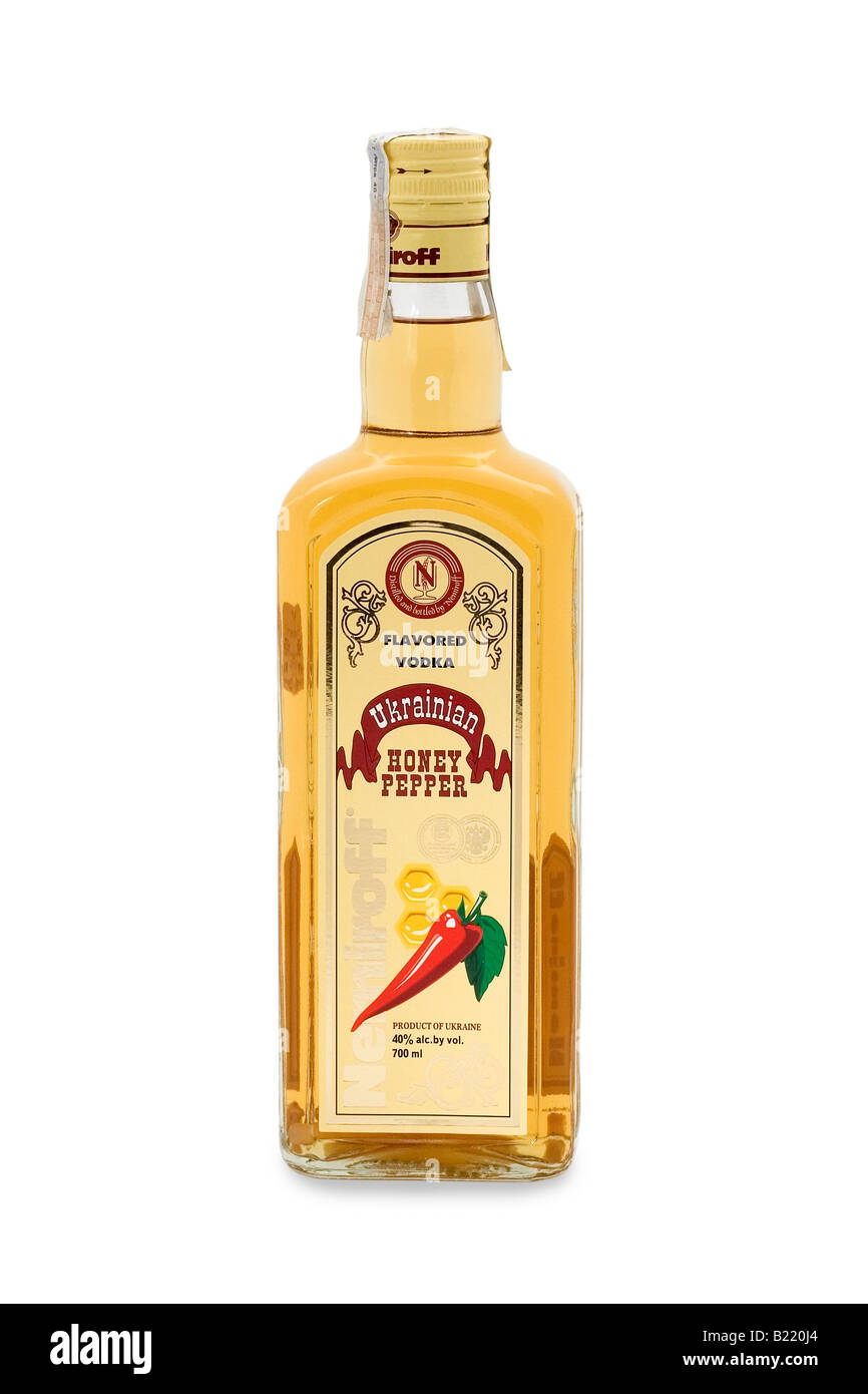 Aromatisierter Wodka Ukraine Honig Pfeffer Ukrainisch Stockfotografie -  Alamy