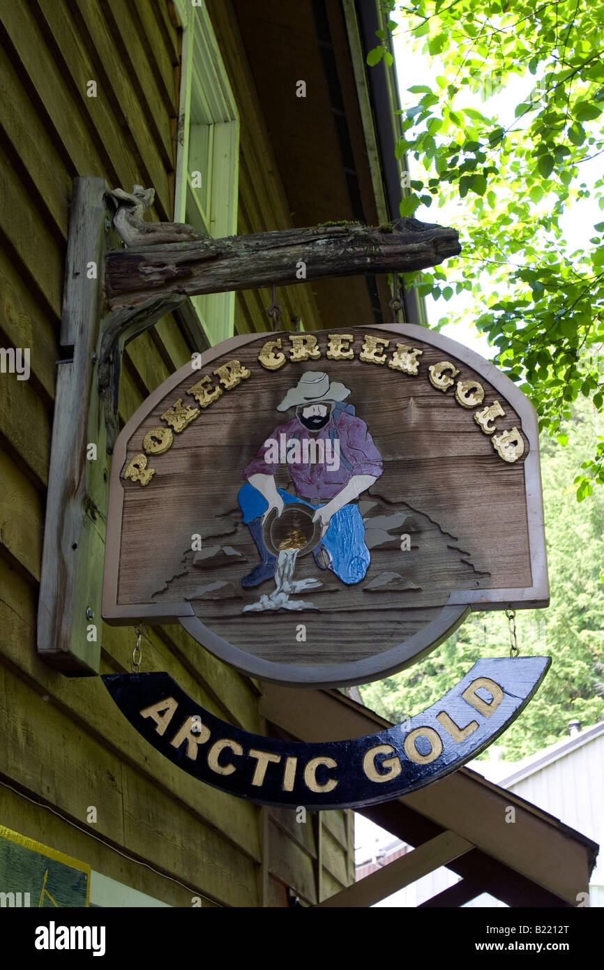 Shop anmelden her Poker Creek Gold Stockfoto