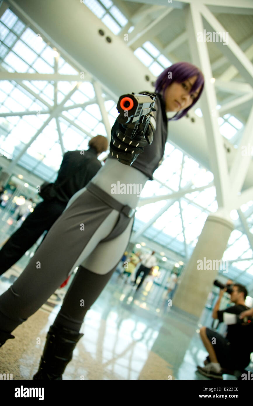 Darstellung von Motoko Kusanagi vom Geist in der Shell Anime Expo 2008 Los Angeles Convention Center Juli 5. 2008 Anime-fan Stockfoto