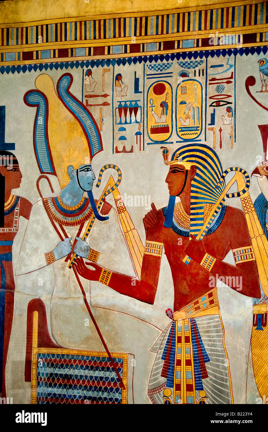 Besetzung der Wand der Gräber Königs Sethos 1290 1279 König Merenptah