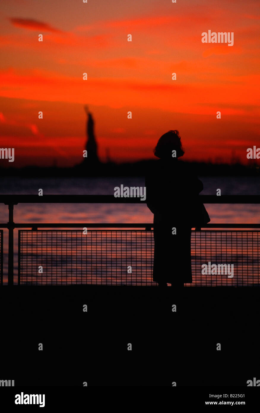 Freiheitsstatue New York Battery Park City Stockfoto