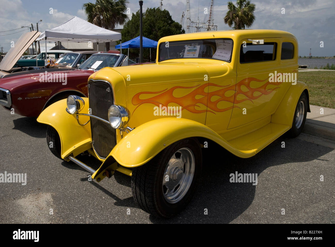 1932 Ford Vicky angepasst auf antiken Messe Apalachicola, Florida Stockfoto