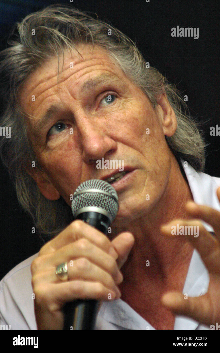 Roger Waters spricht mit der Presse Stockfoto