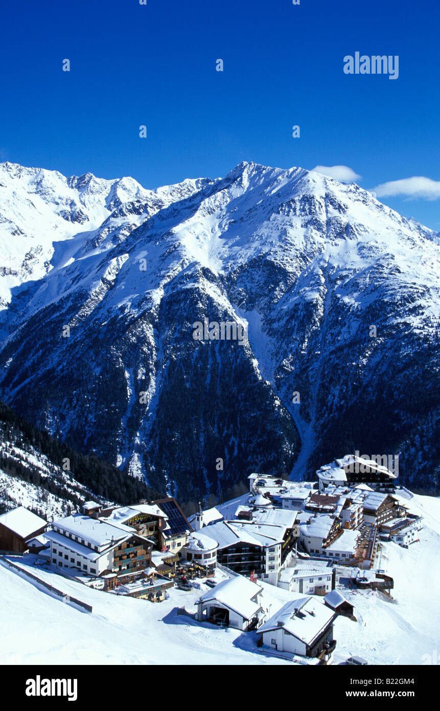 Hochsolden Panoramablick Ötztal Tirol Österreich Stockfoto