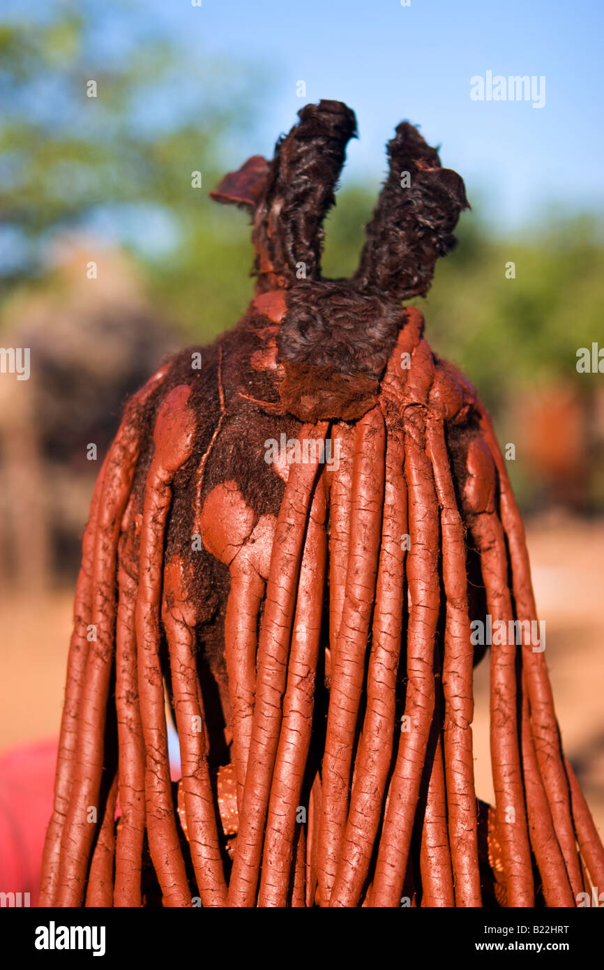 Frauenhaar Himba in Namibia Stockfoto