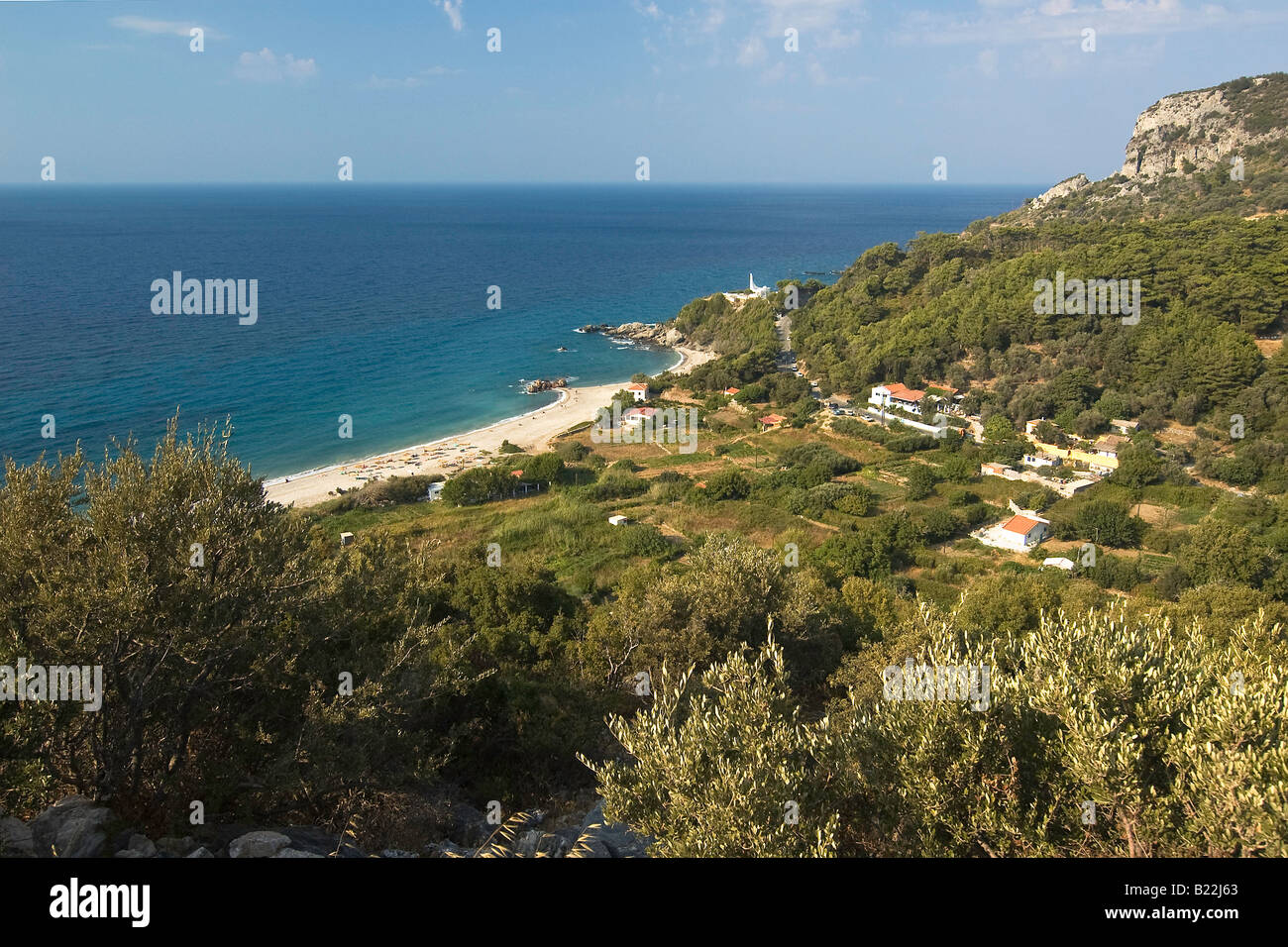 Strand und Küste in Griechenland. Stockfoto