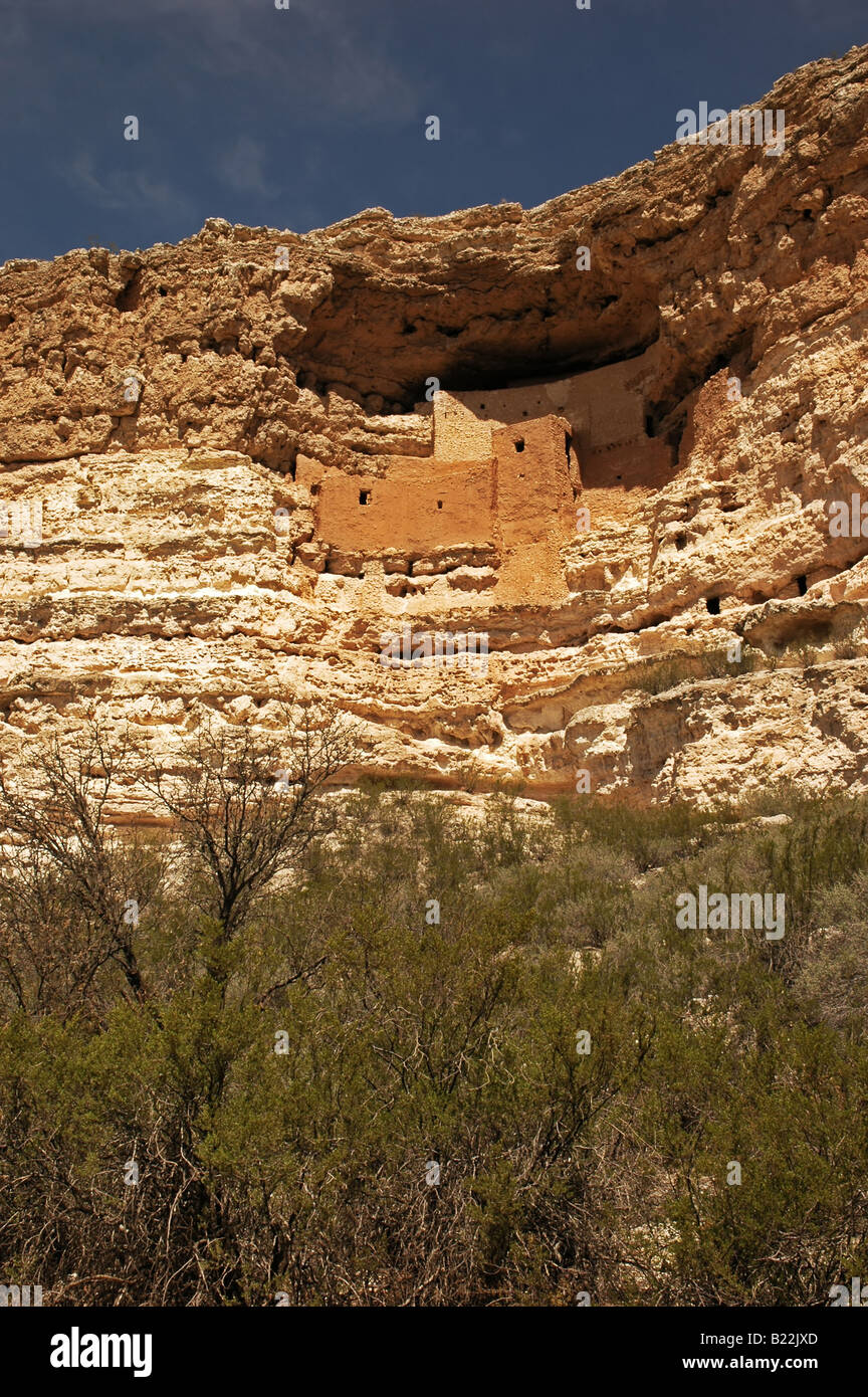 Alte indianische Wohnung Montezumas Castle National Monument Camp Verde Arizona Stockfoto