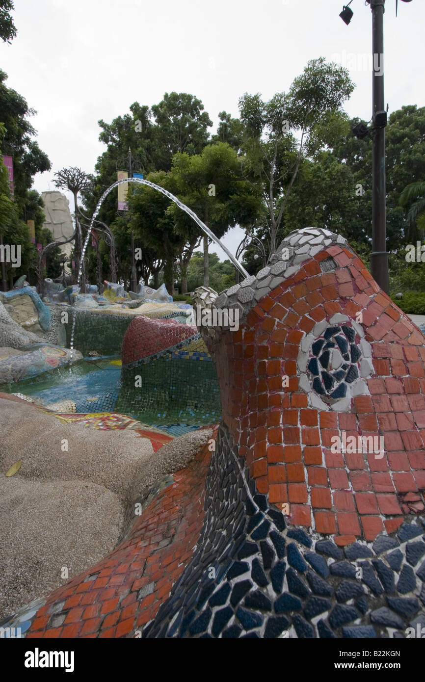 Gaudi wie Statue auf der Insel Sentosa in Singapur Stockfoto