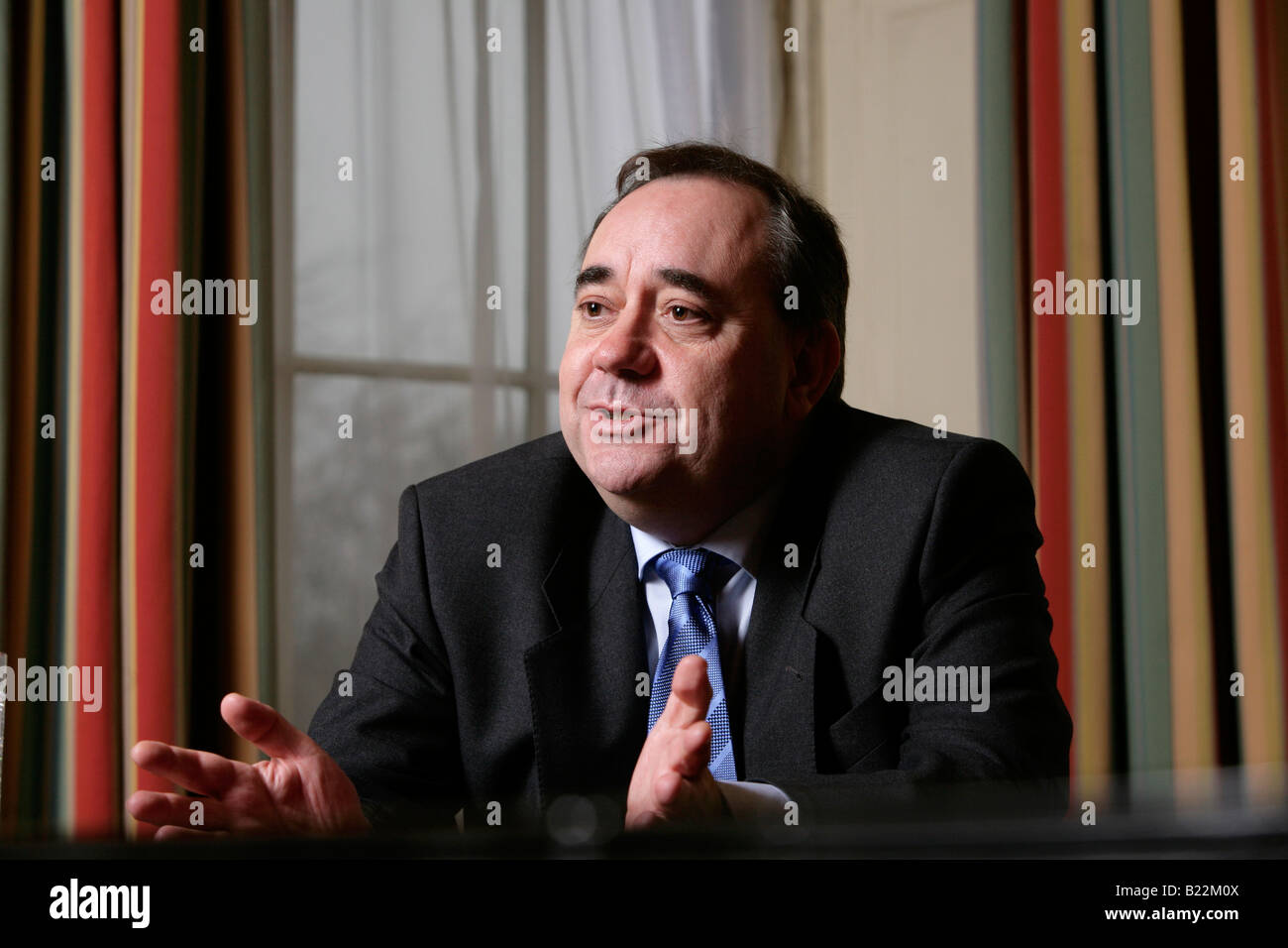 Schottlands erster Minister Alex Salmond, MSP und SNP Partei Führer. Stockfoto