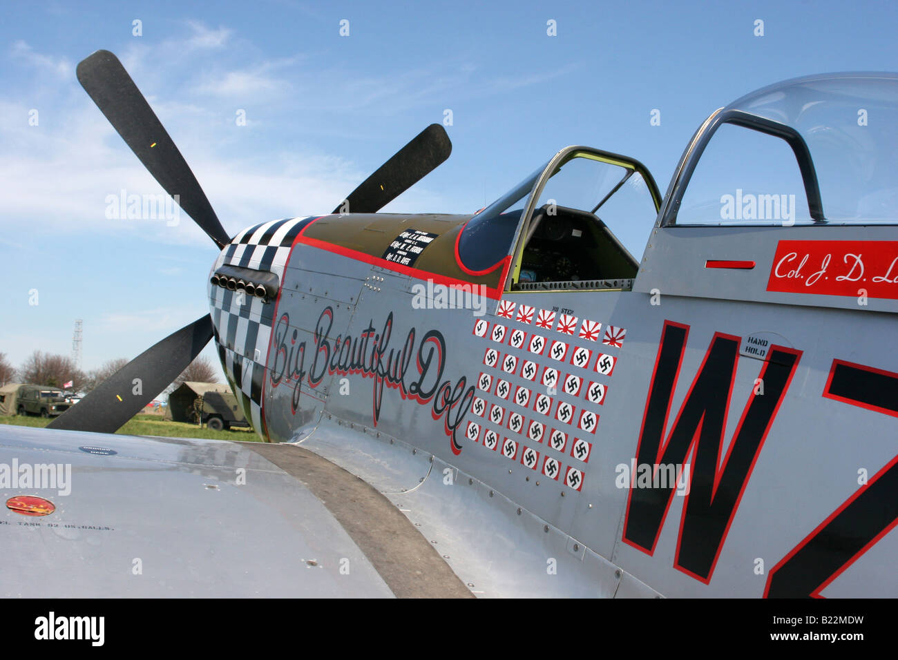 North American P51D Mustang auf der RAF Manston 2006 Stockfoto