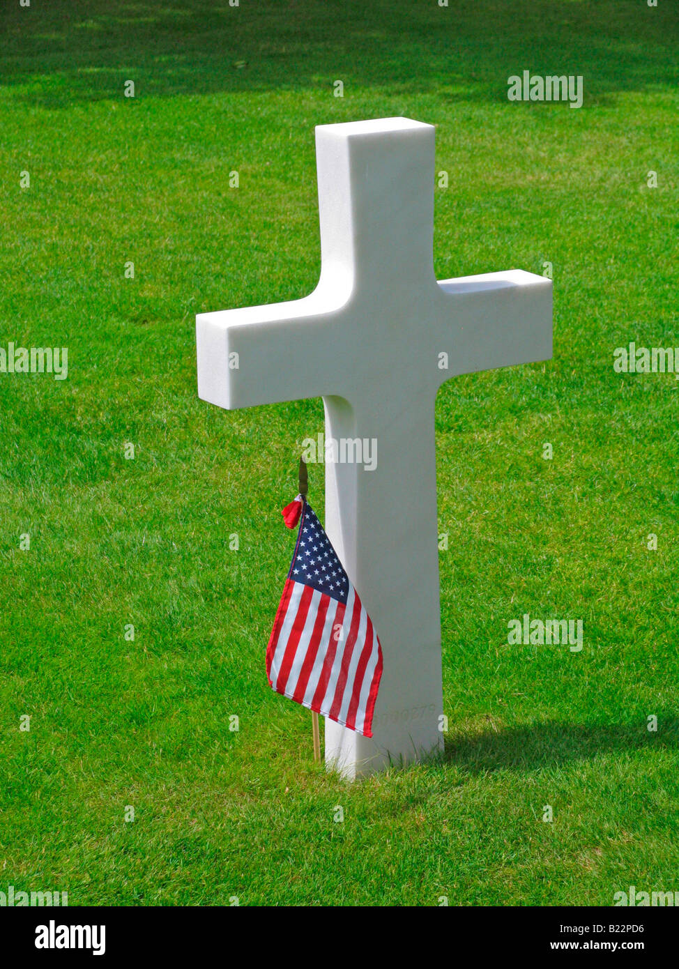 Grabstein eines unbekannten Krieger getötet in der D-Day Landung Invasion der Normandie, Frankreich Stockfoto