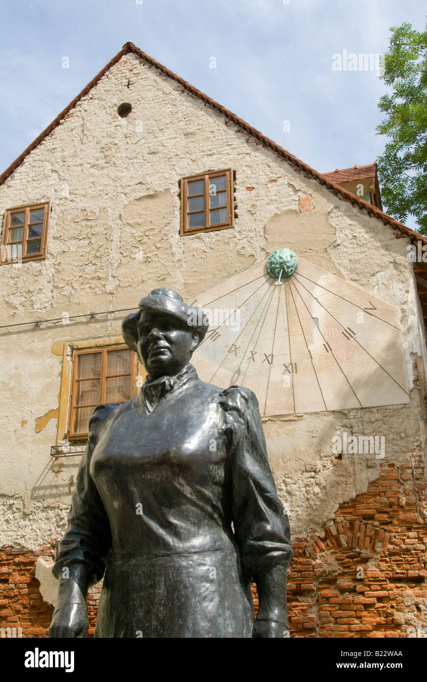 Statue von Marija Zagorka Tkalciceva Zagreb Stockfoto