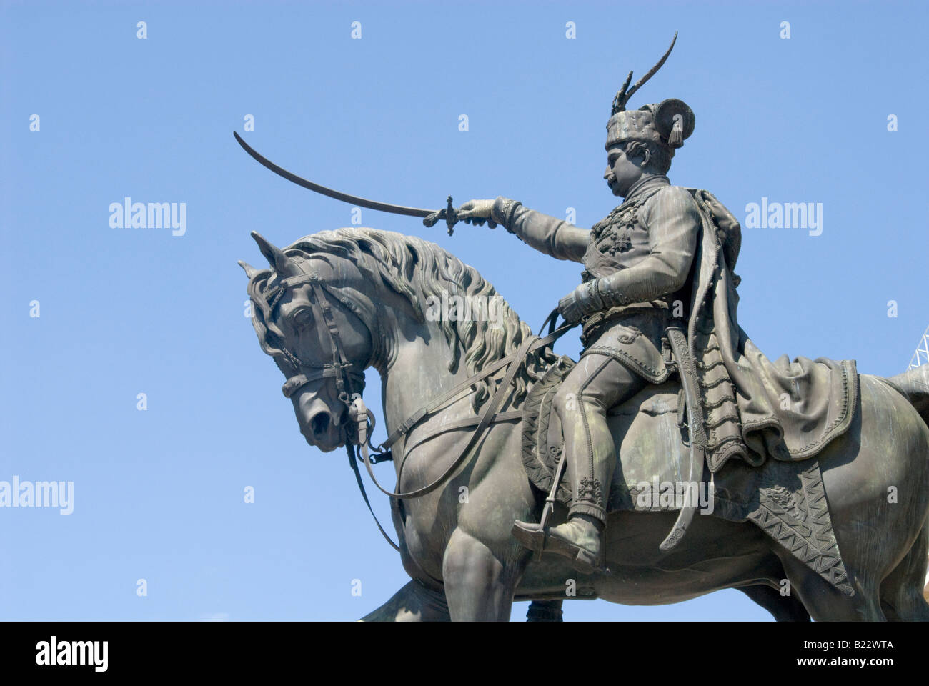 Statue von Ban Jelacica Jelacica Platz Zagreb Stockfoto