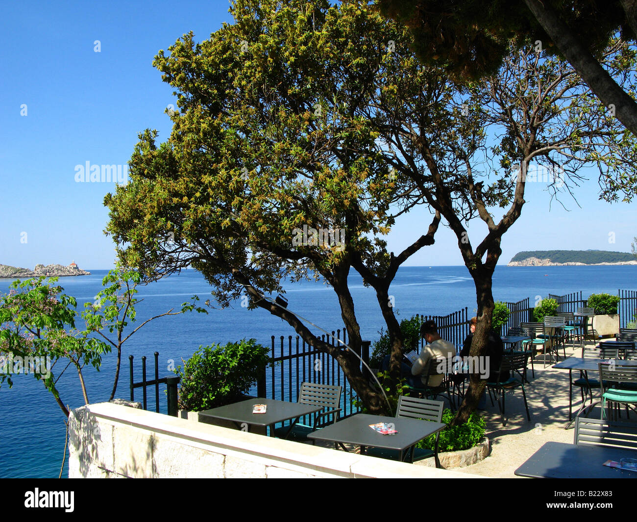 Lapad Bucht an der Küste von Lapad, Dubrovnik, Kroatien Stockfoto