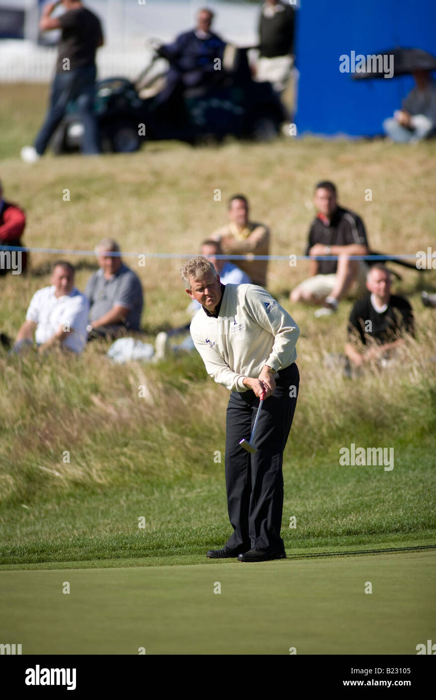 Golfspieler Colin Montgomerie aus Schottland im Wettbewerb bei der PGA European Open in London Club Asche Kent England Stockfoto