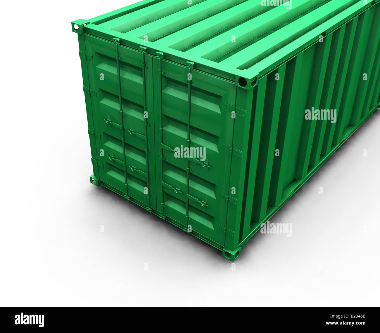 3D Render von einem Frachtcontainer Stockfoto