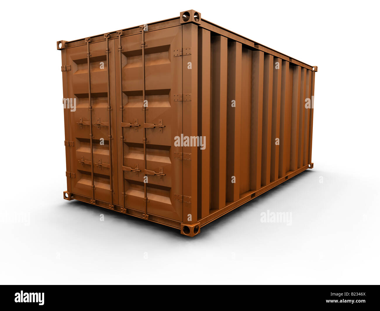 3D Render von einem Frachtcontainer Stockfoto