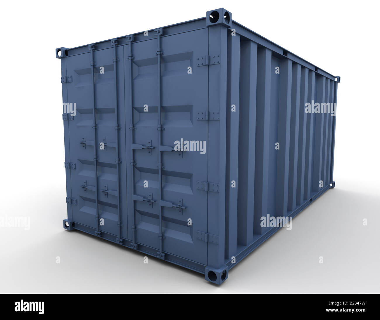 3D Render von einem Frachtcontainer Stockfoto
