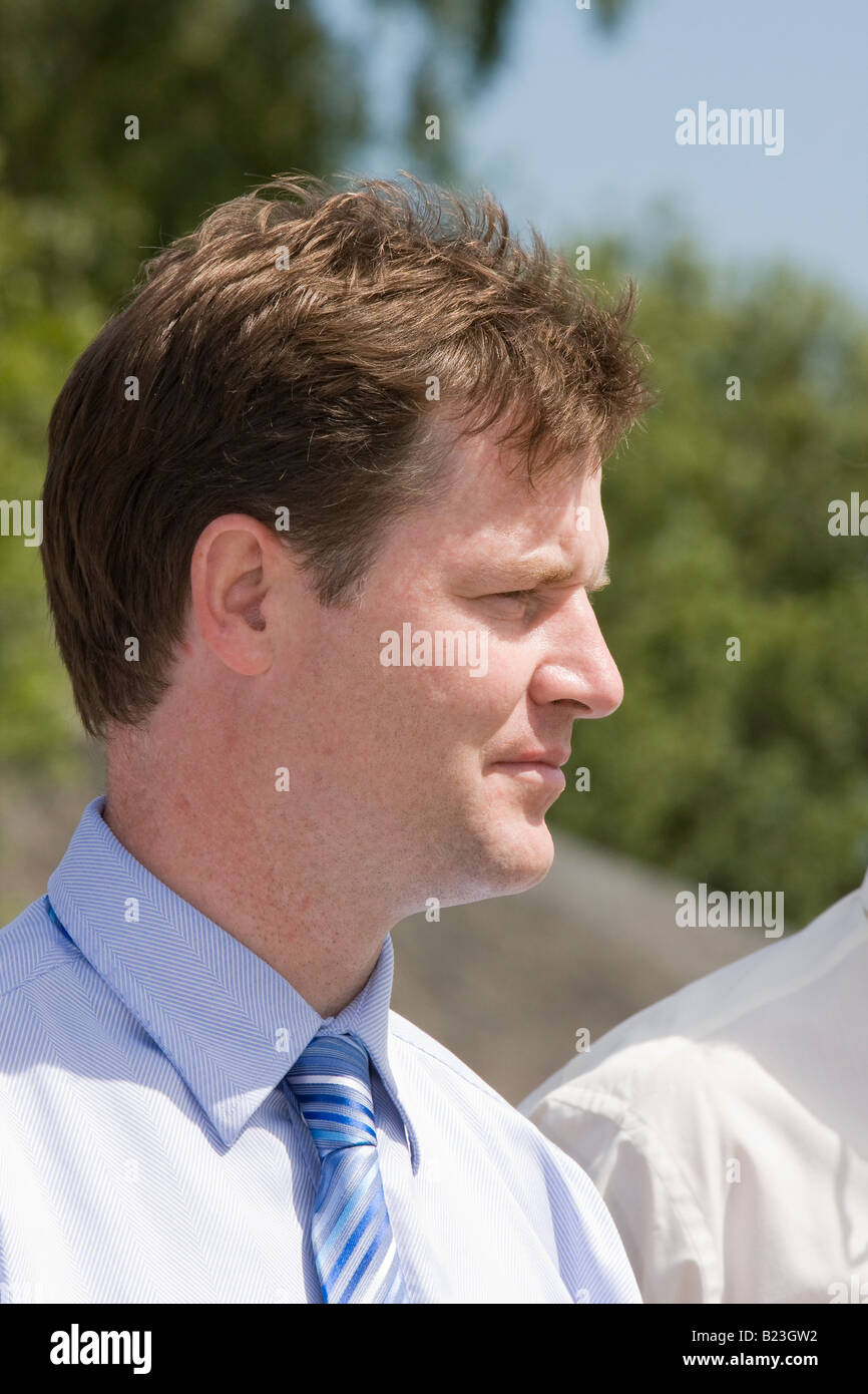 Nick Clegg Liberal Democrats bei einem Outdoor-Treffen in Norfolk Stockfoto