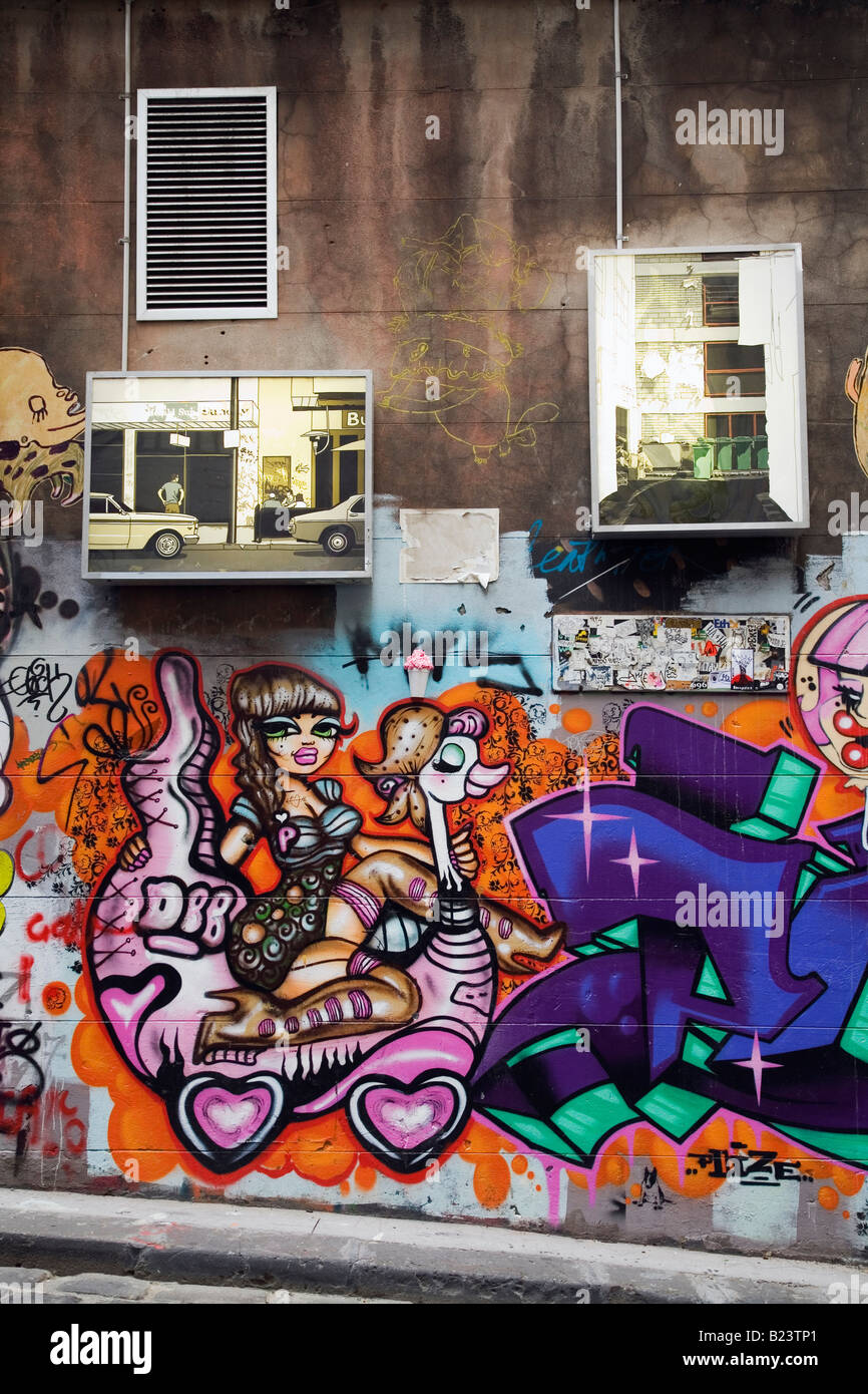Street-Art - Melbourne, Victoria, Australien Stockfoto