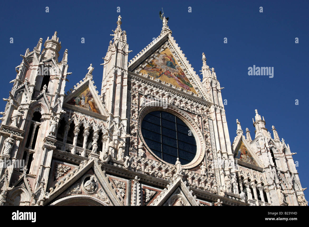Dom Fassade Piazza del Duomo Siena Toskana Italien Südeuropa Stockfoto
