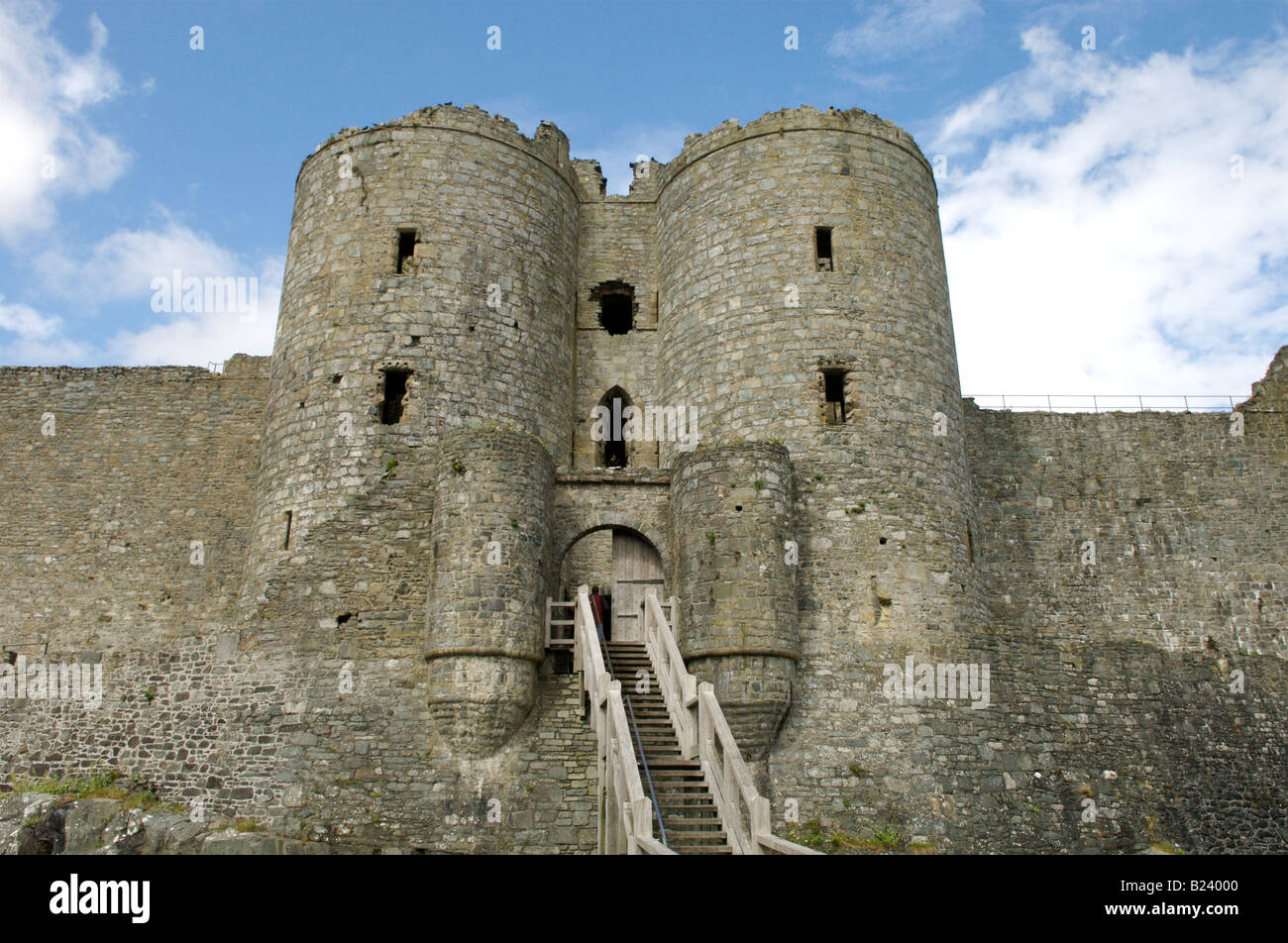 Harlech Castle, Gwynedd, Nordwales Stockfoto