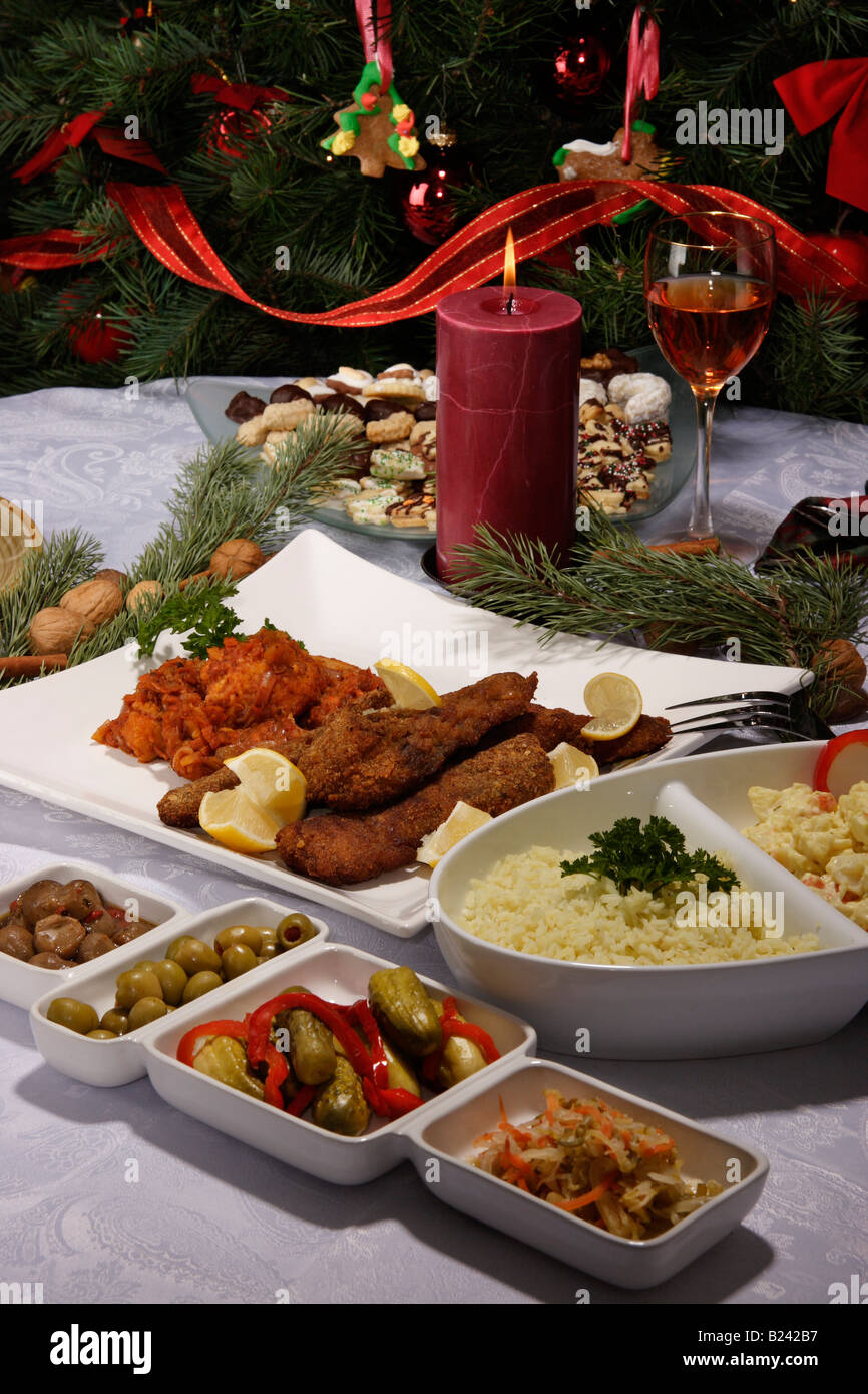 Tschechische Heiligabend Feiertage Europäische Tradition Diner auf dem ...