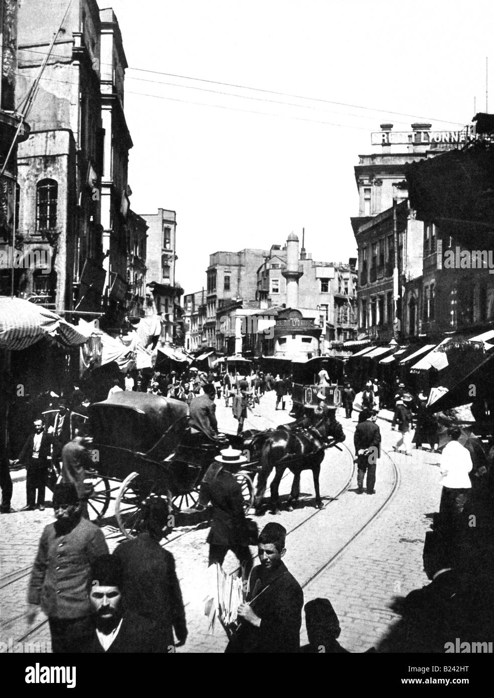 Straßenszene in Konstantinopel im Jahre 1915 Stockfoto